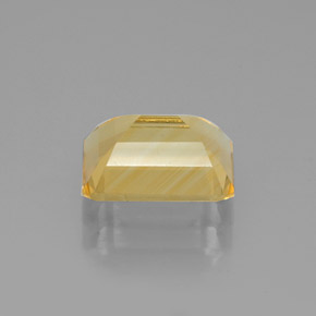 Citrino amarillo natural de 2,06 ct, corte esmeralda, VS