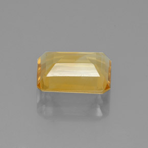 Citrino amarillo natural de 1,75 ct, corte esmeralda, VS