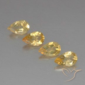 2.87ctw Natural Medium Gold  Citrino, En forma de pera, VVS-VS
