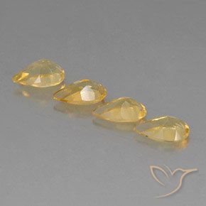 Gemas de Citrino Medium Gold  natural de 2.87 ct, En forma de pera, VVS-VS