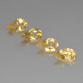Gemas de citrino amarillo natural de  ct, en forma de pera, VVS-VS