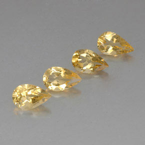 Gemas de citrino amarillo natural de  ct, en forma de pera, VVS-VS