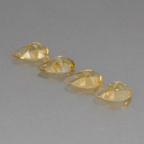 Gemas de citrino amarillo natural de  ct, en forma de pera, VVS-VS