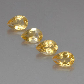 Gemas de citrino amarillo natural de  ct, en forma de pera, VVS-VS