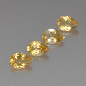 Gemas de citrino amarillo natural de  ct, en forma de pera, VVS-VS