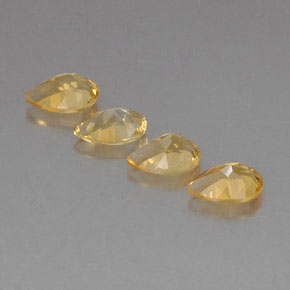 Gemas de citrino amarillo natural de  ct, en forma de pera, VVS-VS