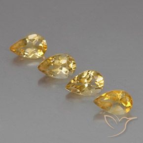 3.46ctw Natural Dorado claro Citrino, En forma de pera, VVS-VS