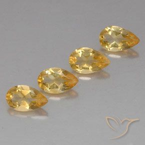 Gemas de Citrino Medium Gold  natural de 2.79 ct, En forma de pera, VVS-VS