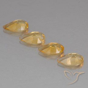 Gemas de Citrino Medium Gold  natural de 2.79 ct, En forma de pera, VVS-VS