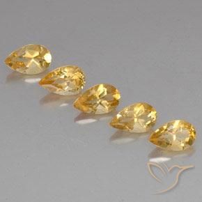 3.87ctw Natural Oro Citrino, En forma de pera, VVS-VS