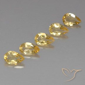 Gemas de Citrino Gold  natural de 3.55 ct, En forma de pera, VVS-VS