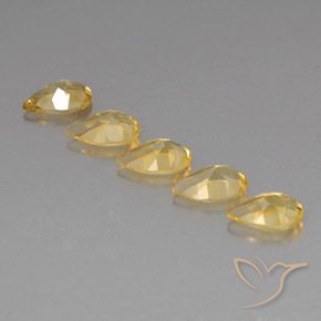Gemas de Citrino Gold  natural de 3.55 ct, En forma de pera, VVS-VS