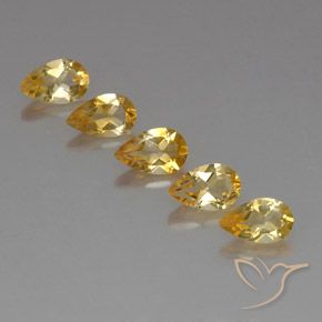 3.72ctw Natural Dorado Citrino, En forma de pera, VVS-VS