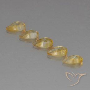 Gemas de Citrino Dorado natural de 3.72 ct, En forma de pera, VVS-VS