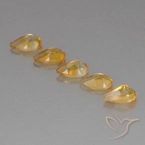 Gemas de Citrino Dorado de calidad natural de 4.08 ct, En forma de pera, VVS-VS