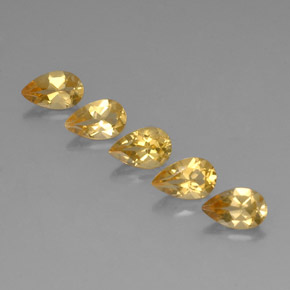 Gemas de citrino dorado natural de 3,77 ct, en forma de pera, VVS-VS
