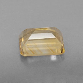 Citrino amarillo natural de 2,39 ct, corte esmeralda, VS
