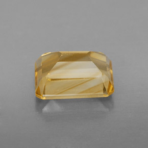 Citrino amarillo natural de 2,32 ct, corte esmeralda, VS