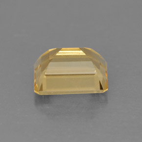 Citrino amarillo natural de 2,47 ct, corte esmeralda, VS