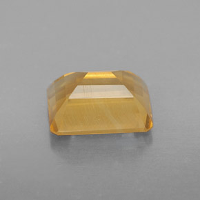 Citrino amarillo natural de 2,20 ct, corte esmeralda, VS