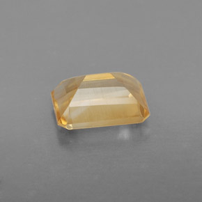 Citrino amarillo natural de 1,41 ct, corte esmeralda, VS