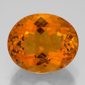 Citrino Naranja amarillo natural de 10.25 ct, Corte Óvalo, VVS-VS