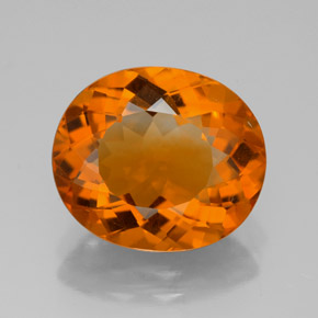 Citrino naranja natural de 5,22 ct, corte óvalo, VVS-VS