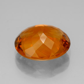 Citrino naranja natural de 5,22 ct, corte óvalo, VVS-VS