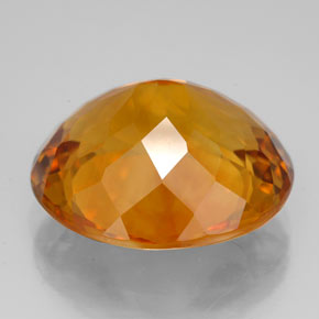 Citrino naranja natural de 12,89 ct, corte óvalo, VVS