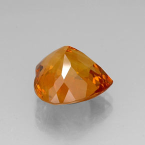 Citrino Naranja amarillo natural de 7.74 ct, Forma de corazón, IF