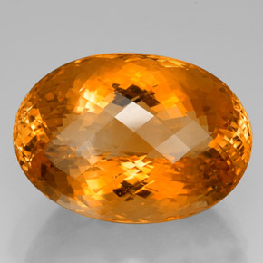 Citrino amarillo natural de 66,07 ct, corte óvalo, VVS