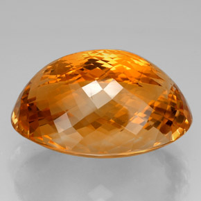 Citrino amarillo natural de 66,07 ct, corte óvalo, VVS
