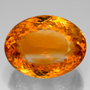 Citrino naranja natural de 75,79 ct, corte óvalo, IF