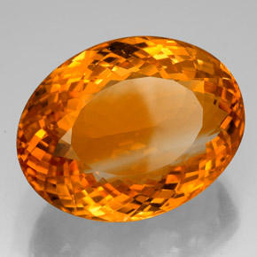 Citrino naranja natural de 75,79 ct, corte óvalo, IF