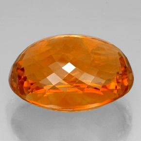 Citrino naranja natural de 75,79 ct, corte óvalo, IF