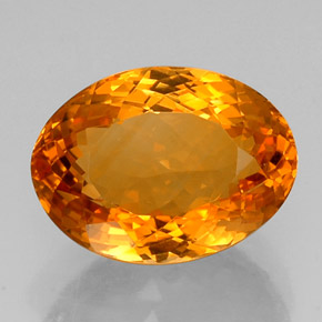 Citrino naranja natural de 14,85 ct, corte óvalo, VVS