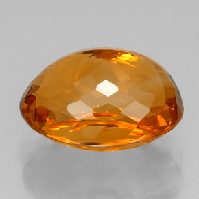 Citrino naranja natural de 14,85 ct, corte óvalo, VVS