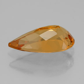 Citrino amarillo natural de 2,88 ct, en forma de pera, VVS