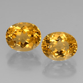 Gemas de Citrino Dorado amarillo natural de  ct, Corte Óvalo, IF