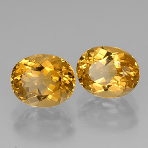 Gemas de Citrino Dorado amarillo natural de  ct, Corte Óvalo, IF