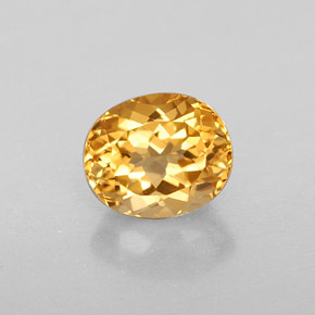Citrino amarillo natural de 1,69 ct, corte óvalo, IF