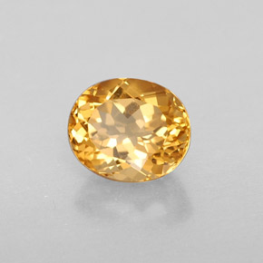 Citrino amarillo natural de 1,69 ct, corte óvalo, IF