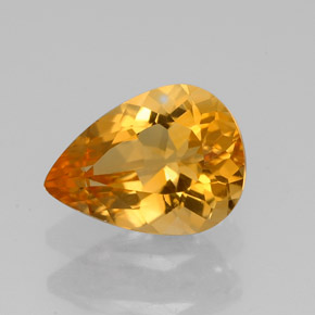 Citrino Dorado amarillo natural de 1.51 ct, En forma de pera, VVS