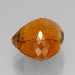 Citrino naranja natural de 15,33 ct, forma de corazón, VVS