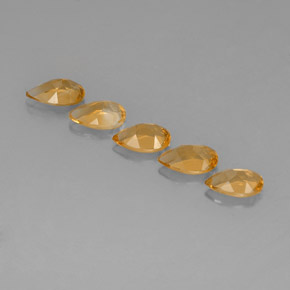 Gemas de citrino amarillo natural de 3,37 ct, en forma de pera, VVS-VS