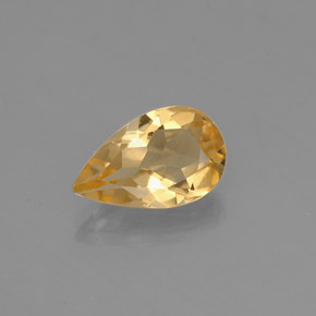Citrino amarillo natural de 0,67 ct, en forma de pera, VVS-VS