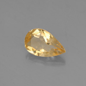 Citrino amarillo natural de 0,67 ct, en forma de pera, VVS-VS