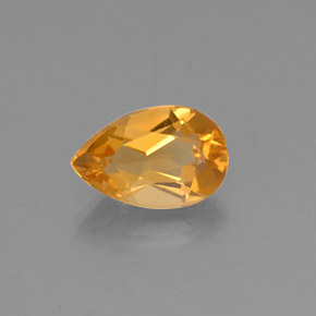 Citrino amarillo natural de 0,78 ct, en forma de pera, VVS-VS