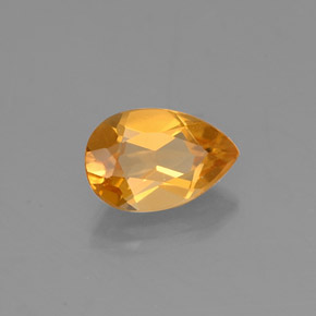 Citrino amarillo natural de 0,78 ct, en forma de pera, VVS-VS