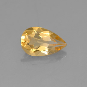 Citrino amarillo natural de 0,76 ct, en forma de pera, VVS-VS